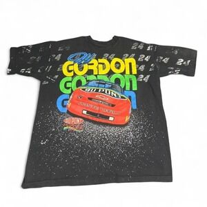 Vintage 1994 NASCAR Du Pont Jeff Gordon AOP Shirt Going Going Gone